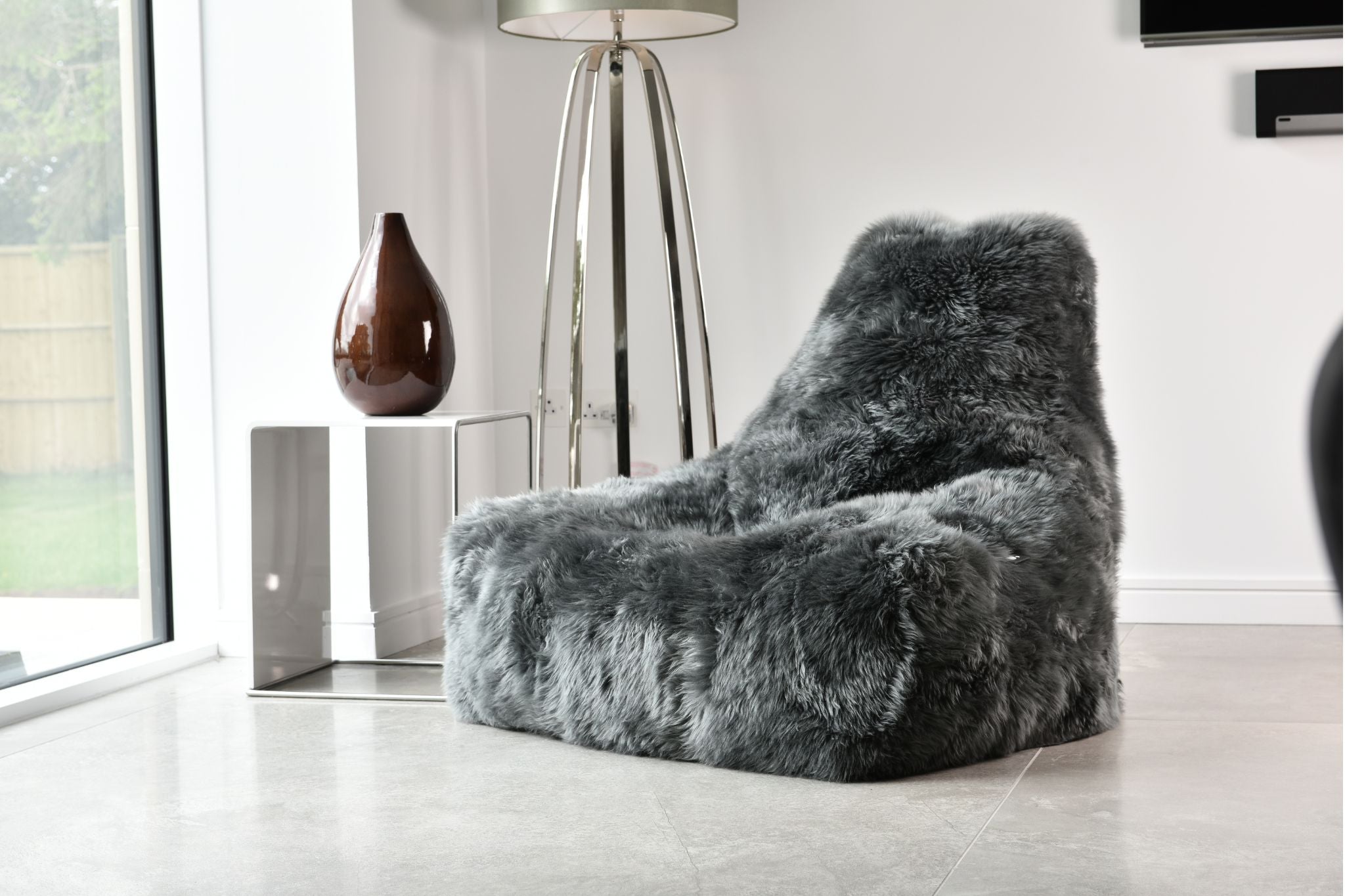 Extreme Lounging Mighty B-Bag Grey Fur Indoor